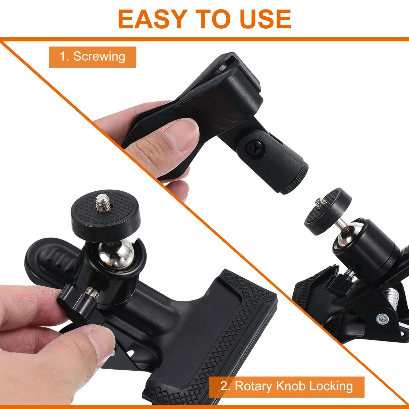 2/4pcs Embroidery Hoop Holder Clip 360° Rotated Adjustable Table Clamp Cross Stitch Clip Opening Up to 1.57inch Needle Sewing