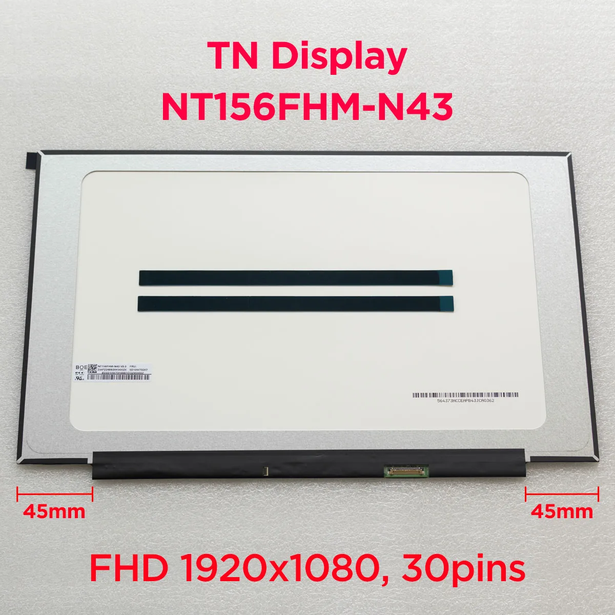 NT156FHM-N43 de pantalla LCD para portátil, accesorio para Lenovo V15, G3, E15, Gen4, ideapad 5-15, 15,6x1920, 30 Pines, 1080, N156HGA-EA3, compatible con B156HTN06.2