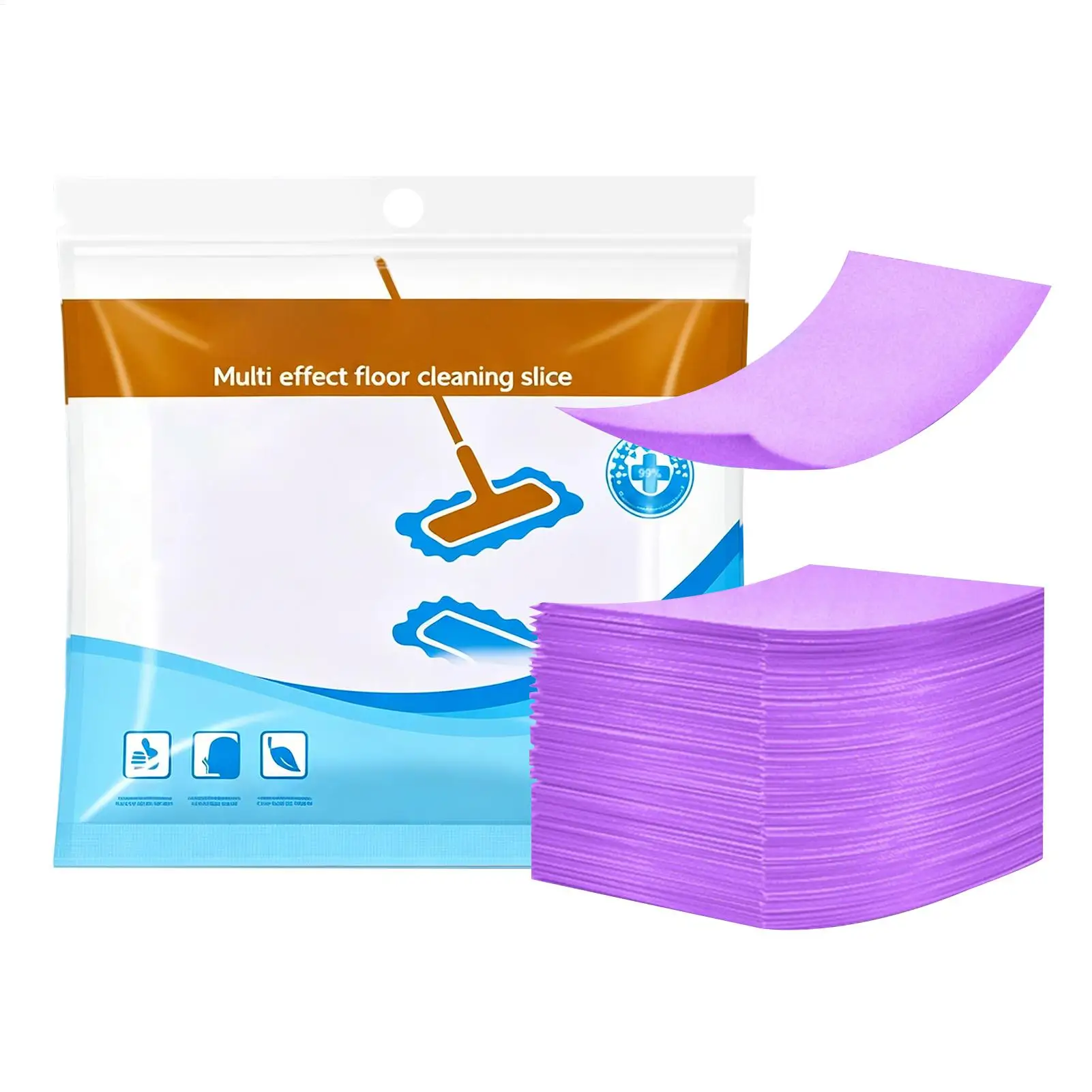 Multi-Effect Floor Clean Tablets 30 Pieces Long-Lasting Fragrance Quick Drying Multipurpose Dissolvable Floor Cleaning Sheets