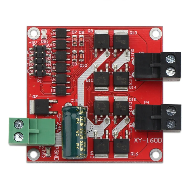 2X 7A 160W Модуль привода двигателя 12V 24V Двухканальный модуль драйвера двигателя постоянного тока H Bridge L298 Логический ШИМ-управление приводом-TCES
