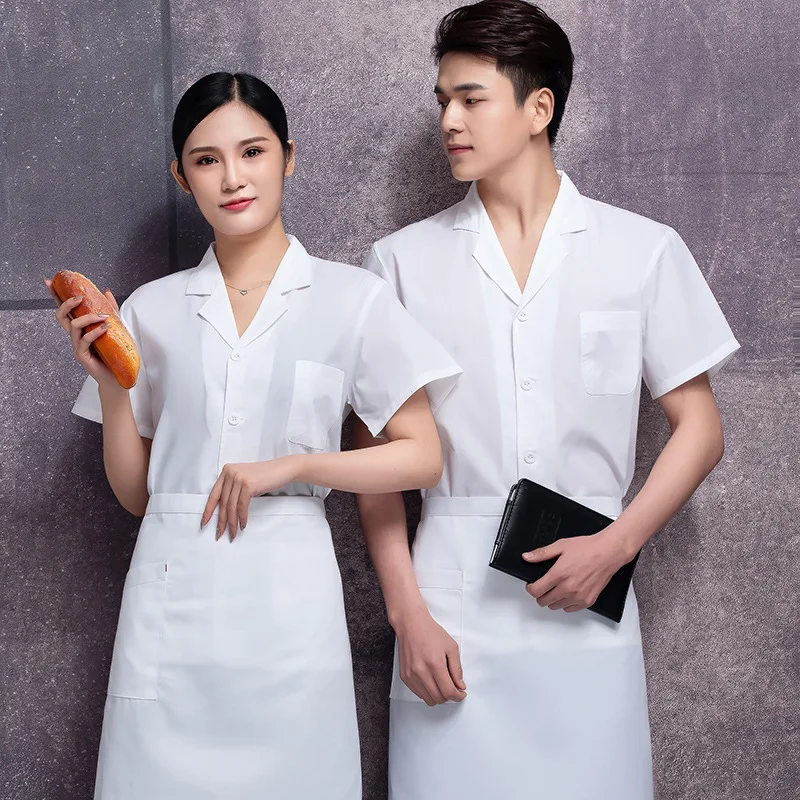 Dining Chef Overalls Long Sleeve Men'S Short Sleeve Summer Hotel Restaurant Restaurant Kitchen Baking Plus-Sized Clothes