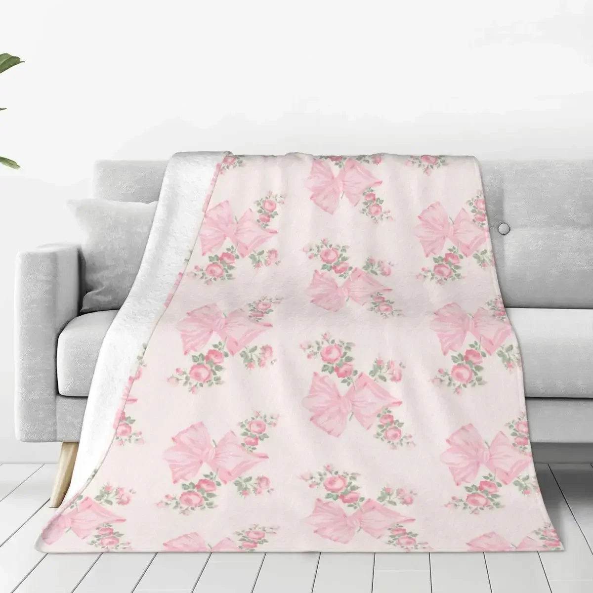 Rosa Beaux Throw Blanket Cute Portable Suitable For Sofa AntiPilling