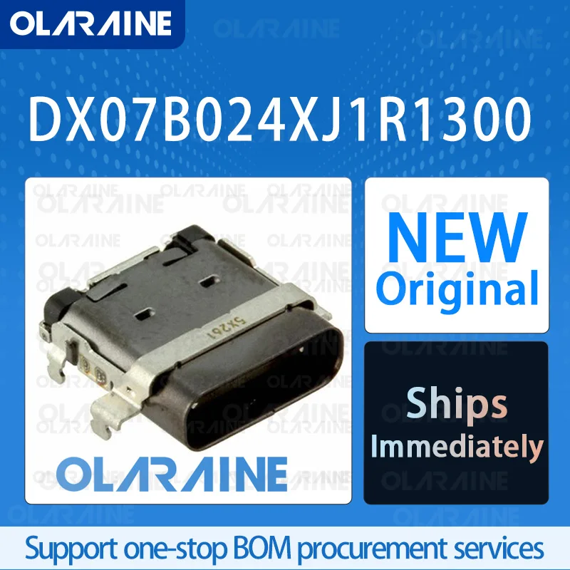 10/50/100Pcs DX07B024XJ1R1300 100% brand new and original IC chip USB connector 24 Contact 5 A