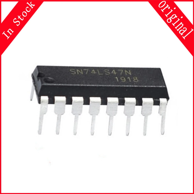 10PCS/lot SN74LS47N 74LS47 DIP16 SN74LS47 74LS47N DIP In Stock