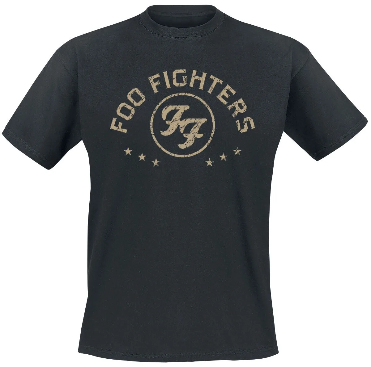 Camiseta de algodón con estampado de estrellas y logotipo de Foo Fighters, estilo alternativo rock, unisex, cuello redondo, manga corta