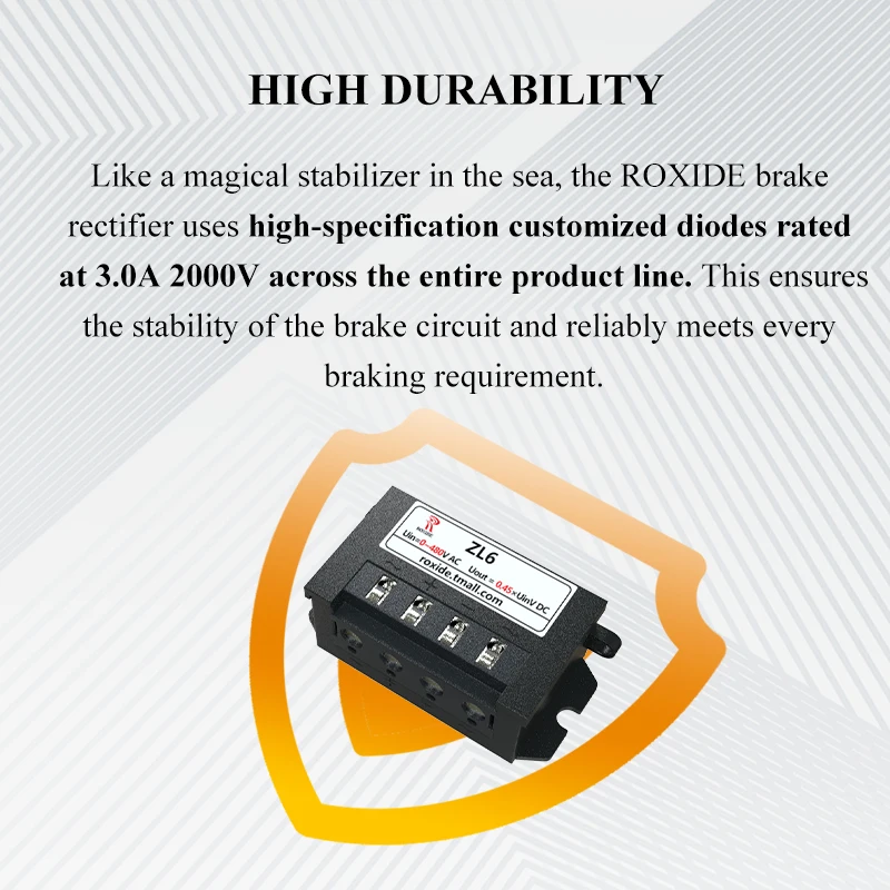 Magnetic Brake Rectifier, Half-Wave Motor Holding Brake ZL6, 480V Full-Wave Rectifier QZL6