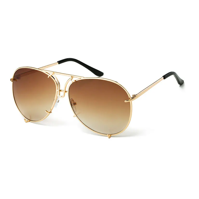 2023 Women Brand Designer Hot Sale New Arrival Men Pilot Drive Sunglasses Oversize Unique Clear Female Sun Glass Eyeglasses