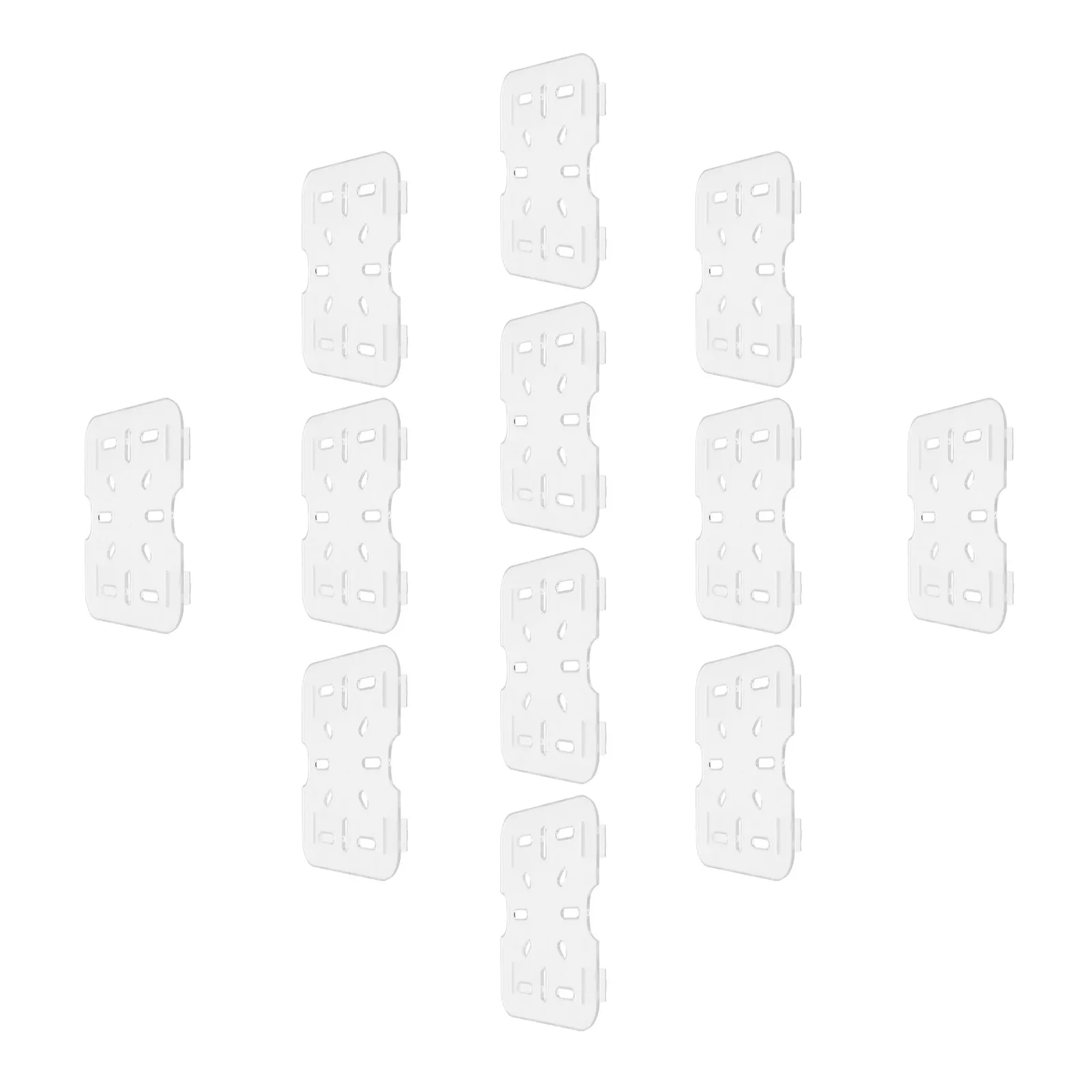 12 Pcs Drainage Rack Food Pan Accessories 1/6 Size Shelf for Buffet Tray Water Separator Clear Plastic Draining Grates