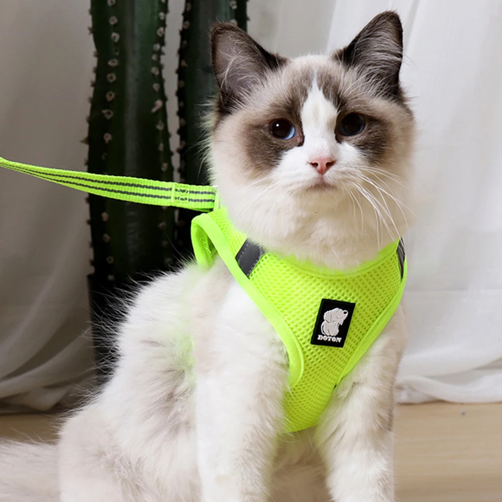 

Pet Harness Polyester Pulling Strap Reflective Breathable Cat and Leash for Cats Chest Straps