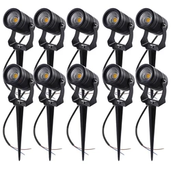 10PCS LED Garden Lights Outdoor LED Waterprof Lawn Lamp 220V110V 5W7W Landscape Spike Bulb IP65 Led Light Garden Path Spotlights