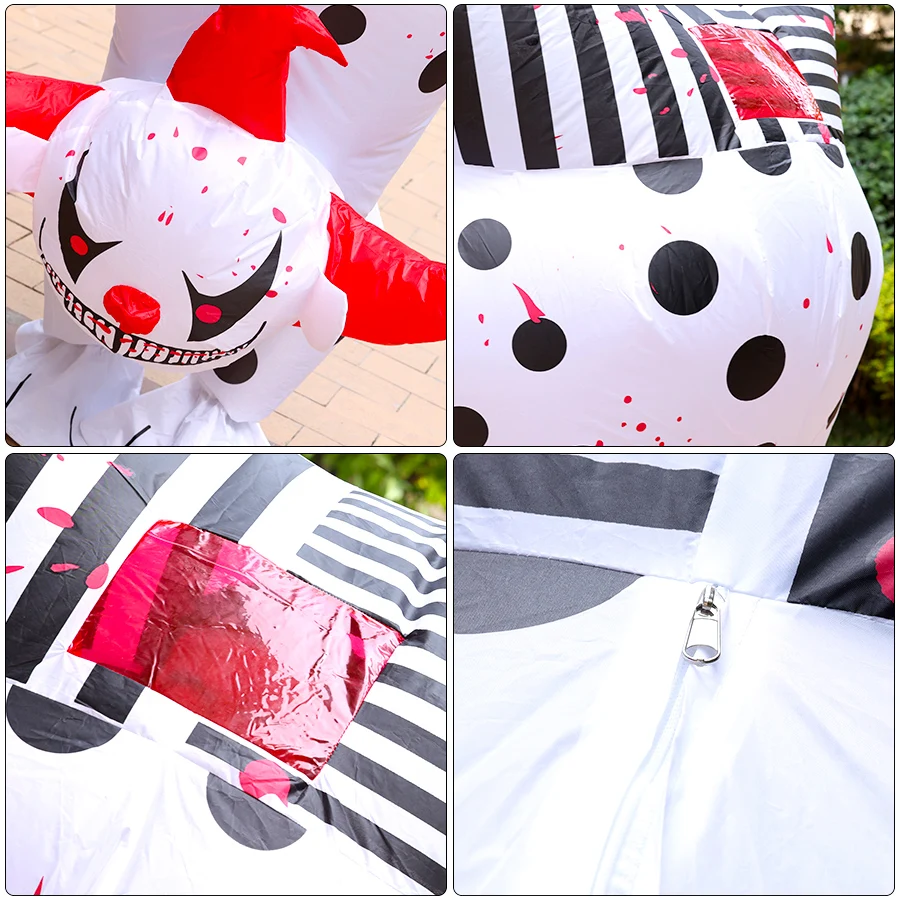 Disfraz inflable de payaso malvado invertido, programa de fiesta de Halloween para adultos, ceremonia de apertura de carnaval dividida en disfraces de utilería