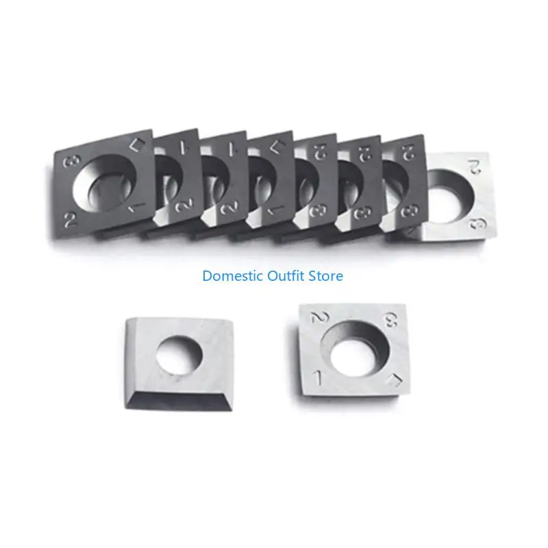 

Carbides Insert 10Pcs 14.3x14.3x2mm 50° Square Corners Insert Cutter for Wood Lathe 68TC