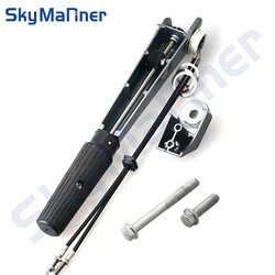 Boat Outboard Steering Arm 2 Stroke 25 to 30HP Nonslip Handle Metal Waterproof Boat Outboard Steering Tiller 69P-W0084-00-4D