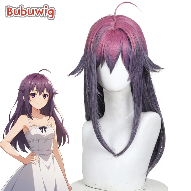 

Bubuwig Synthetic Hair Anko Koshi Cosplay Wigs Shikanoko Nokonoko Koshitantan 55cm Long Pink Mixed Purple Cos Wig Heat Resistant