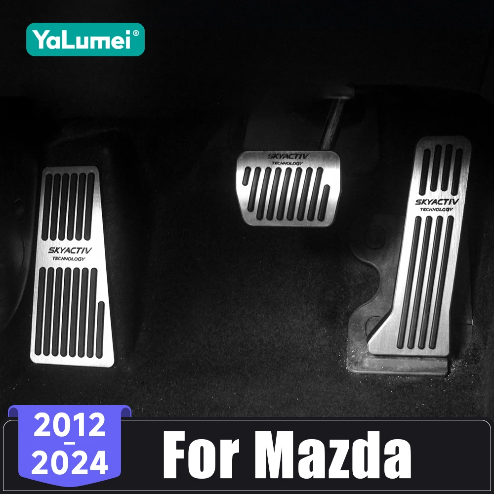 Para Mazda 2 3 6 BM GJ GL CX-5 KE KF CX3 CX7 CX8 CX9 Axela ATenza 2012-2022 2023 2024 cubierta de Pedal de reposapiés de acelerador de coche