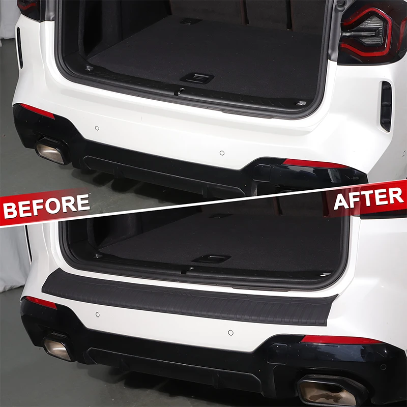 

Защитная накладка на внешний бампер багажника для BMW X3 G01 2022-2024, черная, из TPE, аксессуар для декора автомобиля