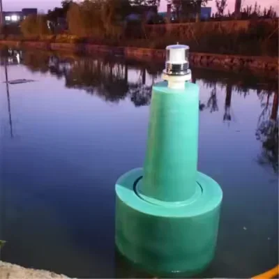 Durable PE Plastic Marine Navigational Warning Buoy with LED Light Radar Reflector Hinge-Top Mark