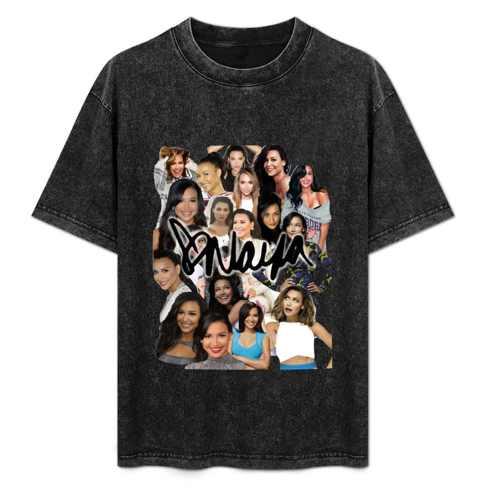 

Naya Rivera Collage T-Shirt luxury t-shirt boys animal print funny shirt cotton Men's t shirts