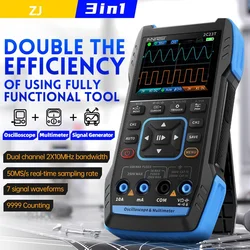 ZJ 2C23T Multi-language Switching Handheld Digital Oscilloscope Multimeter 3-in-1 Dual Channel Oscilloscope Signal Generator