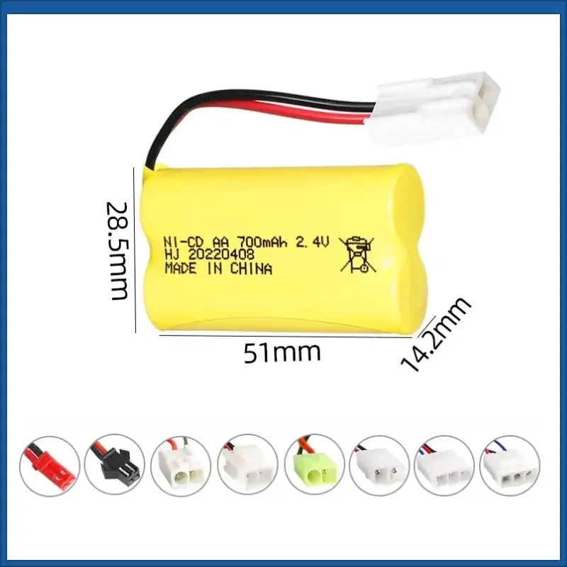 New High Quality for Electric Toys Car Ship Robot Rechargeable Battery New 2.4V 700mAh AA NI-CD High Quality Battery Pack