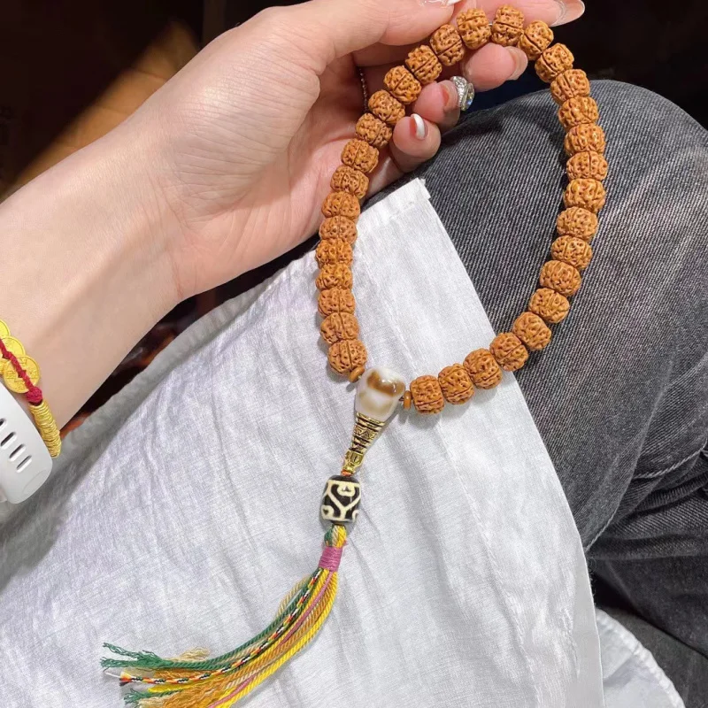 

Boutique Five Faces Tibetan Rudraksha Bracelet Single Circle Ornament Handheld Disk Finished Rosary/Prayer Beads