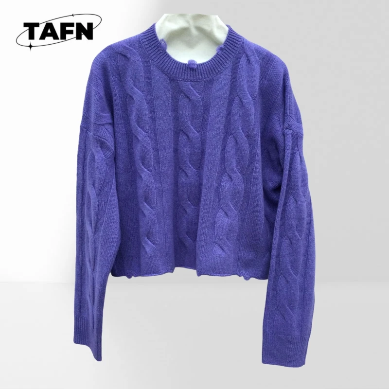 Soft & Warm Woolen Knit Sweater for Women, Versatile for Any Outfit Soft Cashmere Blend Sweater for Women, Luxuriously AK2131