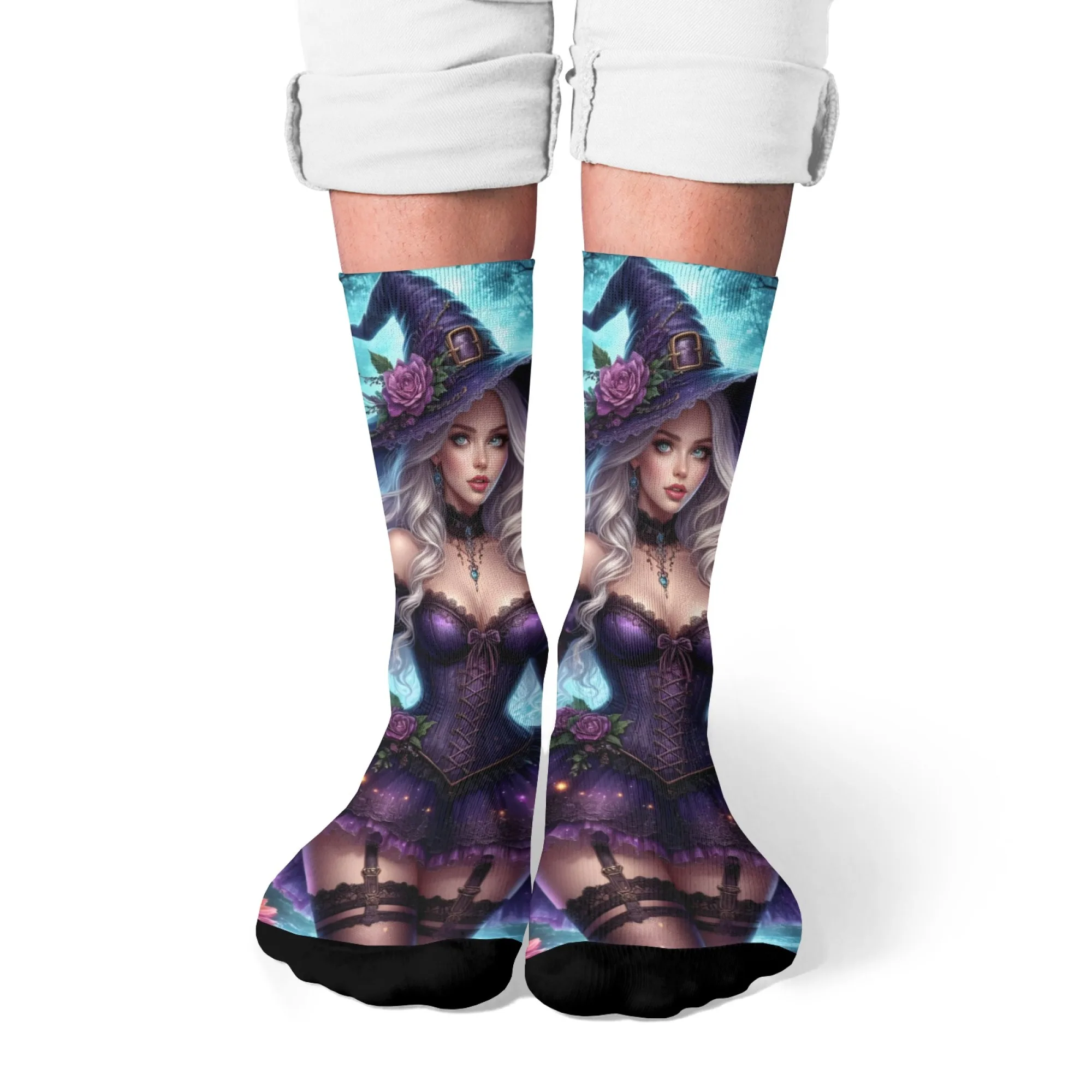 Magic Elf Fantasy Hexe Neuheit Happy Socken Unisex Retro Harajuku Stil lustige Hip-Hop Trend Socken Outdoor rutschfeste Sportsocken