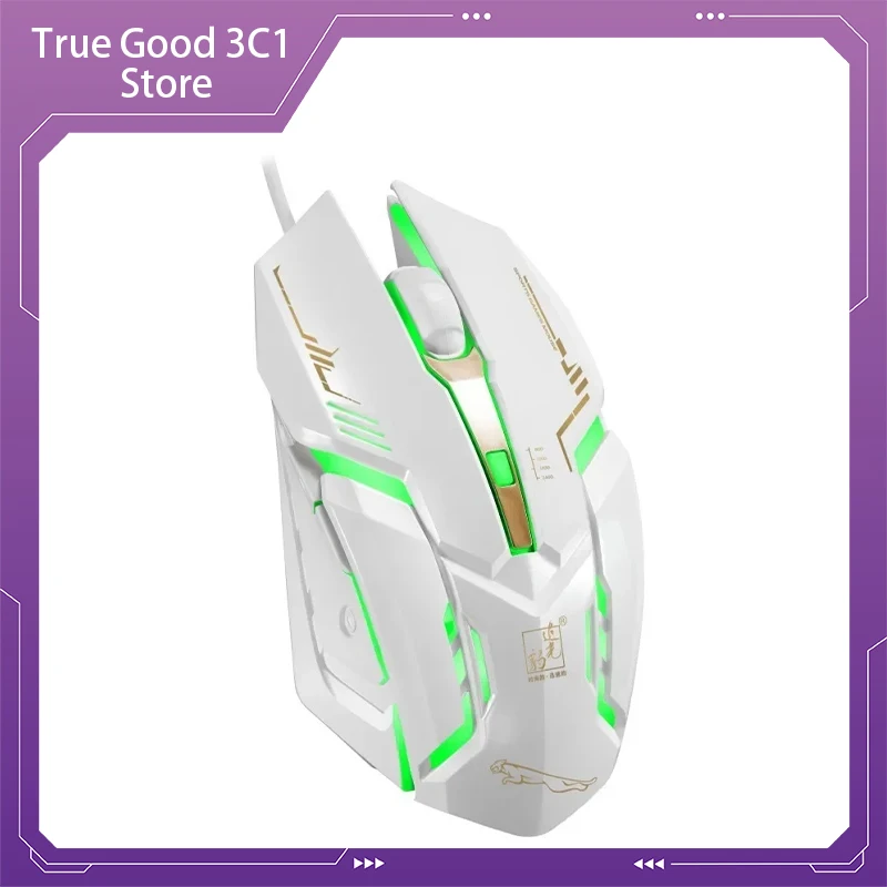 V17 Wired Gaming Mouse Photoelectric Luminous Usb Computer Accessories Ergonomic Design 2000dpi Backlight Mouse For Pc Office