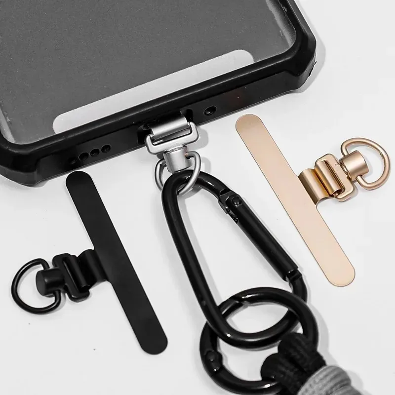 3/1Pcs Stainless Steel Phone Lanyard Gaskets Rotatable Phone Tether Tabs with Key Ring for Crossbody Wristband Hanging Rops