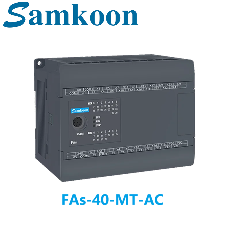 

Samkoon FAs PLC, 22DI+22DO, Transistor/Relay Output, Support RS485/USB, Controller designed for industrial automation