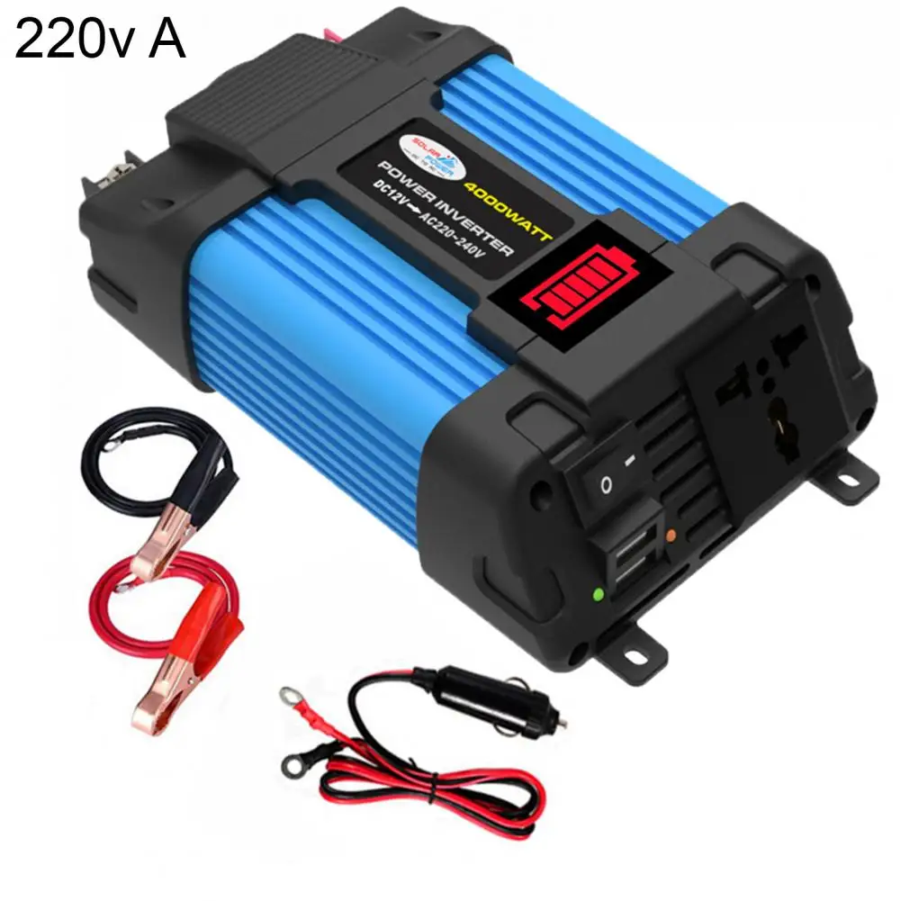 Car Inverter 1 Set Reliable Data Display DC Terminals  Car DC 12V Power Converter Charging Adapter Auto Accessories