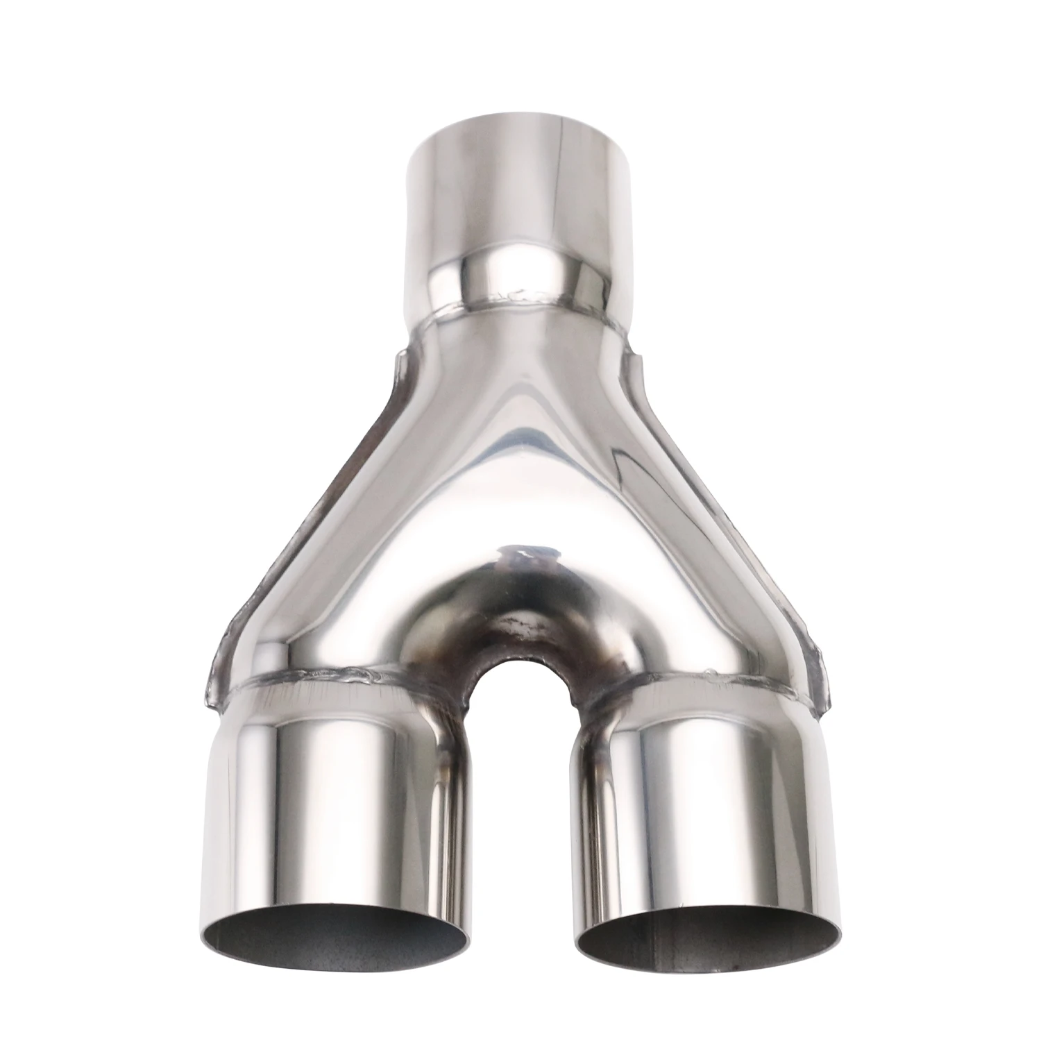 Universal Custom Car Exhaust Y-Pipe Stainless Steel muffler Y type Pipe Adapter Connector Tube