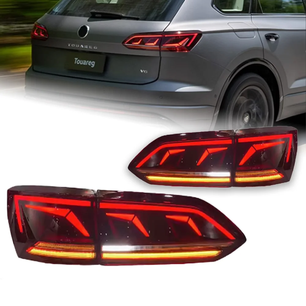 AKD Car Lights for VW Touareg Led Tail Light 2019-2023 Touareg Rear Lamp DRL Dynamic Signal Reverse Automotive Accessories