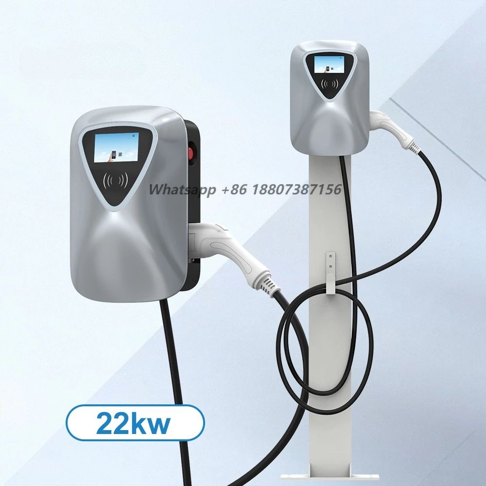 

New 22KW AC electric vehicle charger international standard wall-mounted fast charging station column power unit