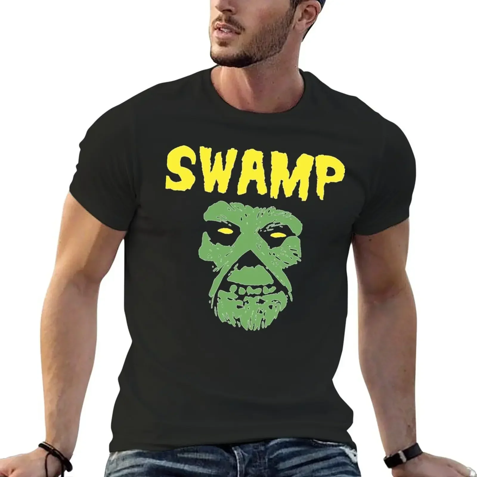 Swamp Thing Punk Rock Mashup T-Shirt animal prinfor boys vintage clothes t shirt men