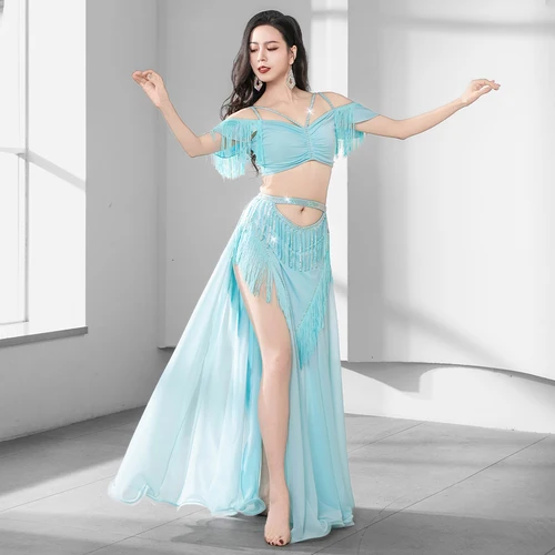 Imagen 2 del producto traje danza del vientre niña disfraces falda mujer faldas de arabe bellydance oriental disfraz jasmine ropa para flamenco india abanicos egipcia vestidos hada vestuario vestuarios profesional egipcio top flamenca indio