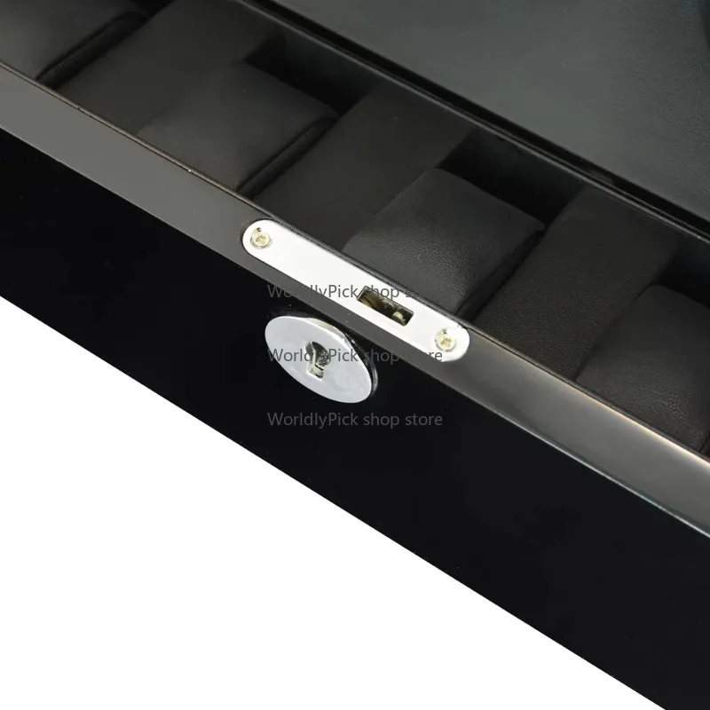 Автоматическая глянцевая краска для фортепиано, МДФ, деревянная коробка для намотки часов для мужчин, 4 слота, прямая продажа с фабрики, GC03-Q31BB, черный