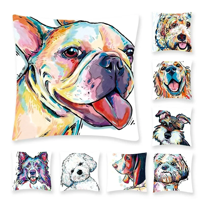 VIKAMA 2026 printed pillow cover animal pillow Nordic trend waist pillow home decoration