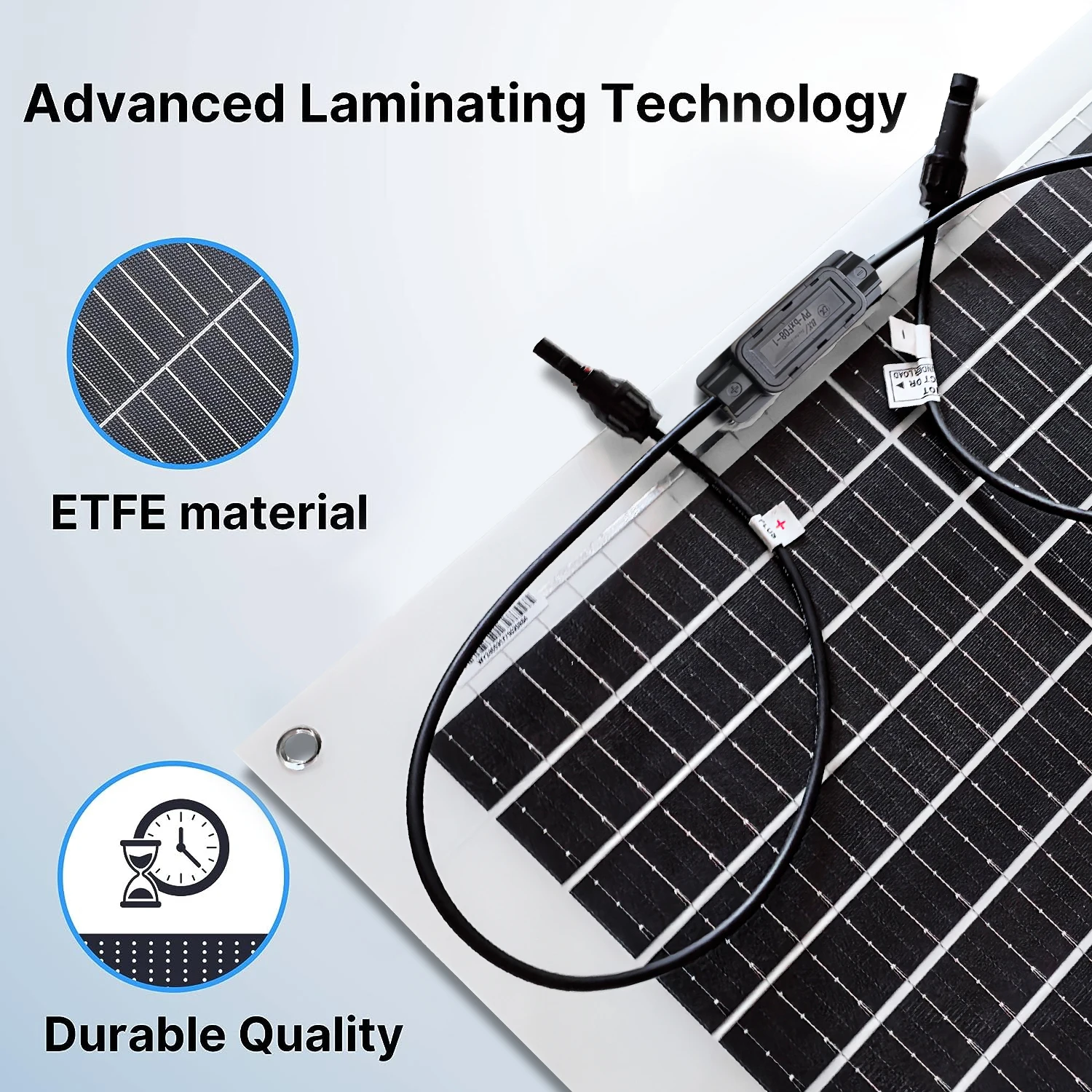 200W Flexible 100W 2 Pieces MPPT Controller and Cable Set for Camping Trips Waterproof  Mono Solar Panel