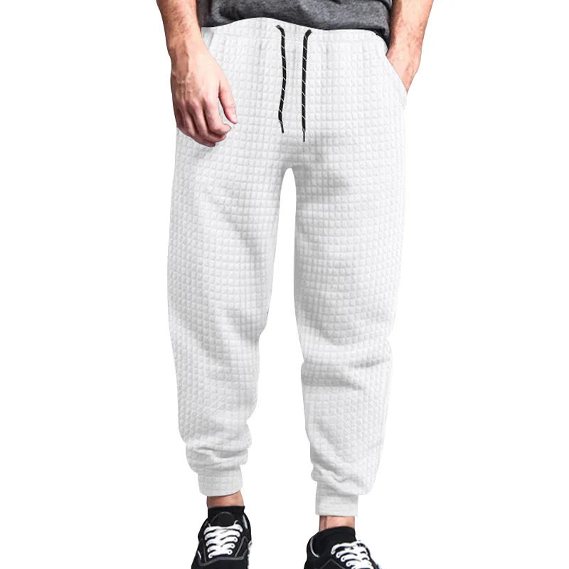 2024 nuovi pantaloni da uomo di alta qualità primavera e autunno sport all'aria aperta Jacquard pantaloni sportivi Casual pesanti abbigliamento da uomo prezzo attivo