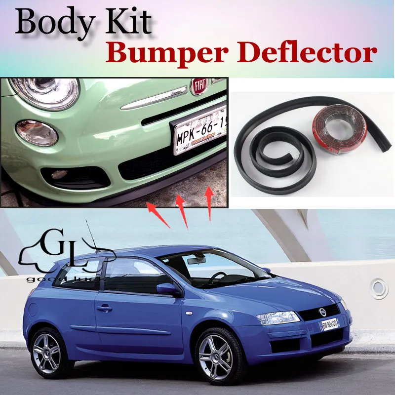 Bumper Lip Deflector Lips For Fiat Stilo 2001~2010 Front Spoiler Skirt For TopGear Fans Car View Tuning / Body Kit / Strip