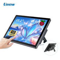 Unew 10.1 inch Raspberry Pi Touchscreen Display 1280x800 HD IPS LCD Monitor with Fan Speaker Type-C USB HDMI Support Pi 4