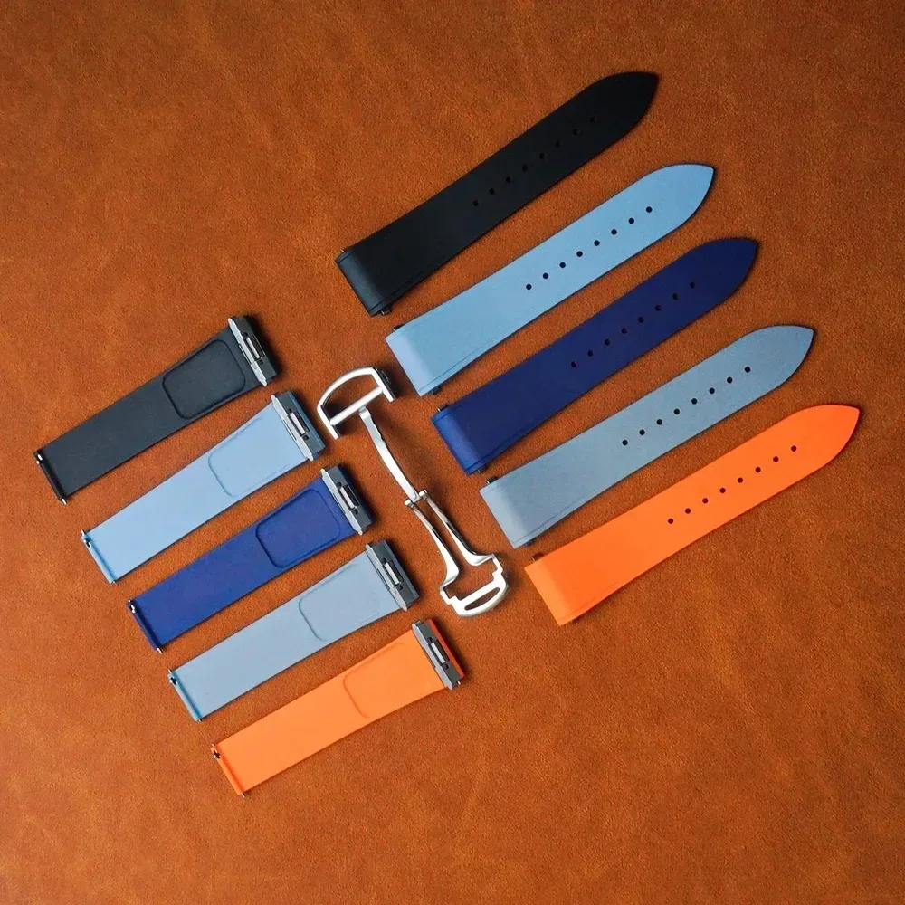 

Подходит для Cartier Santos FKM резиновый ремешок для часов с оригинальной стальной концевой соединением, быстросъемный дизайн для женщин и мужчин, часы