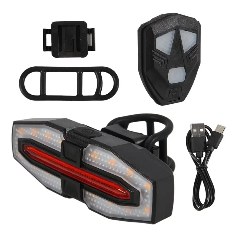 LED Tail Light Turning Signal For Electric Scooter USB Rechargeable With Remote Control