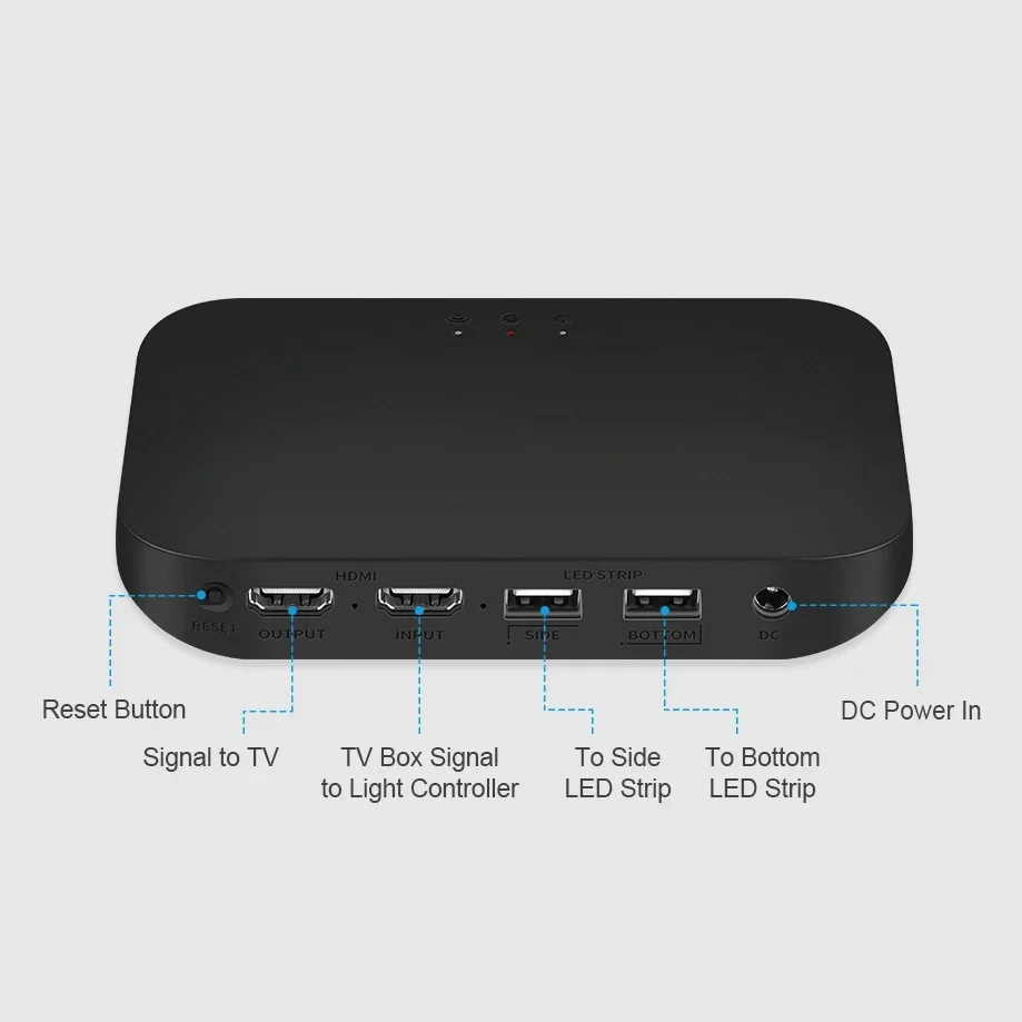 Smart LED TV Ambient Color Changing Led Strip Lights 12V RGB HDMI Sync Box and Lighting Kits Sync Screen Color for tv backlight