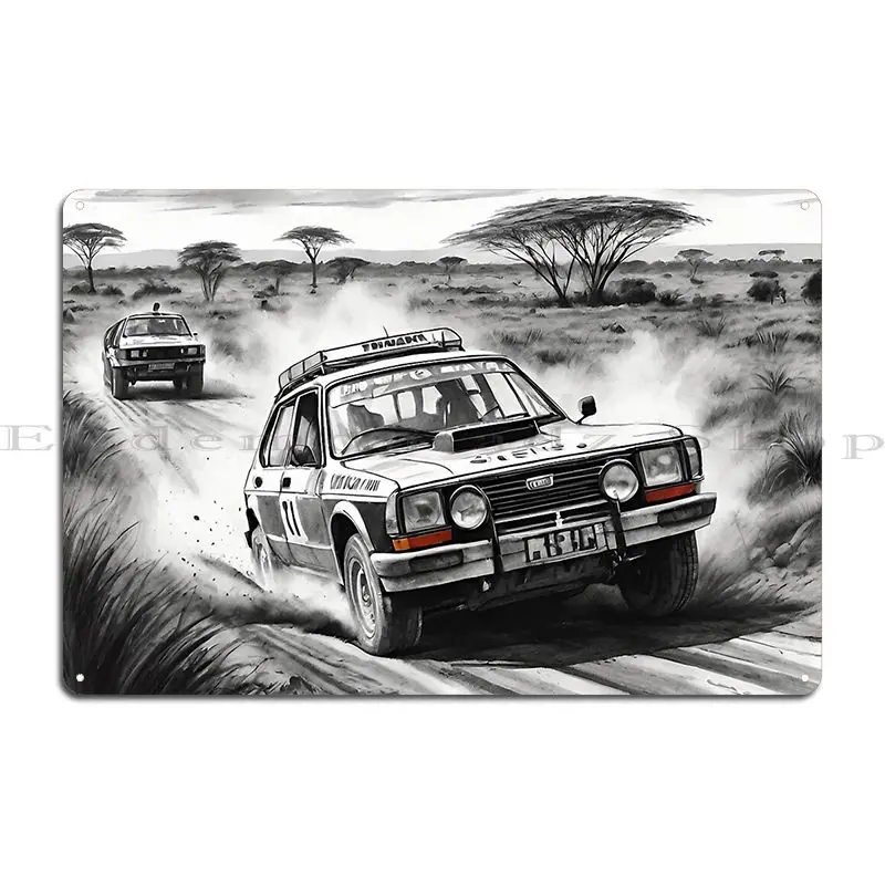 Safari Rally Adventures Metal Sign Create Party Plates Designing printed Club Tin Sign Poster