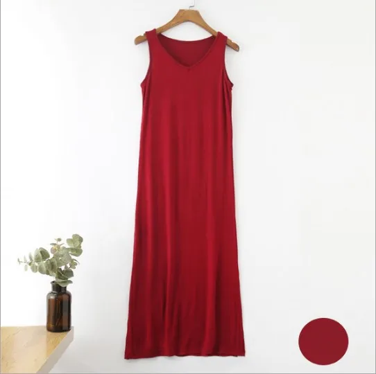 Fdfklak-Robe de Nuit en Fibre de Coton pour Femme, Confortable et Longue, Nouvelle Collection