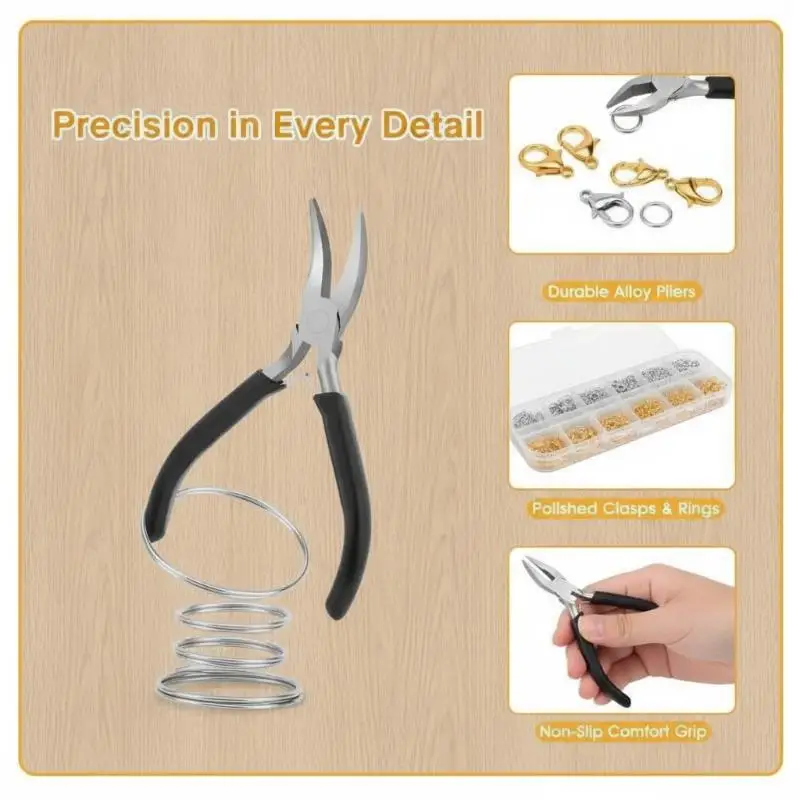 930Pcs Box Jewelry Finding Kit Open Jump Rings Lobster Clasps Hooks Pliers Handmade DIY Bracelet Earring Jewelry Craft Accessory