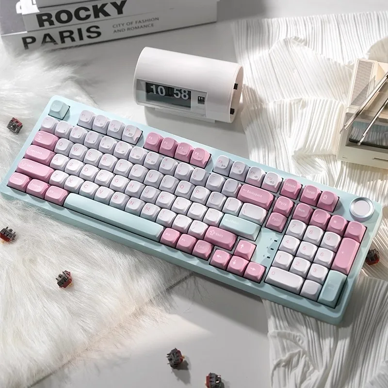 

SKN Qinglong 4.0 Ultra Механическая прокладка клавиатуры Беспроводная BT Трехрежимная двойная клавиатура 8K Пользовательская игровая клавиатура RGB с возможностью горячей замены