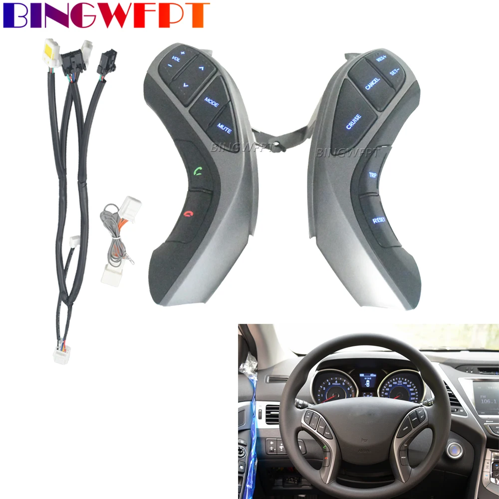 

5Pins NEW Bluetooth Phone Cruise Control Steering Wheel Switch For Hyundai Elantra MD 2010 2011 2012 2013 2014 2015 2016
